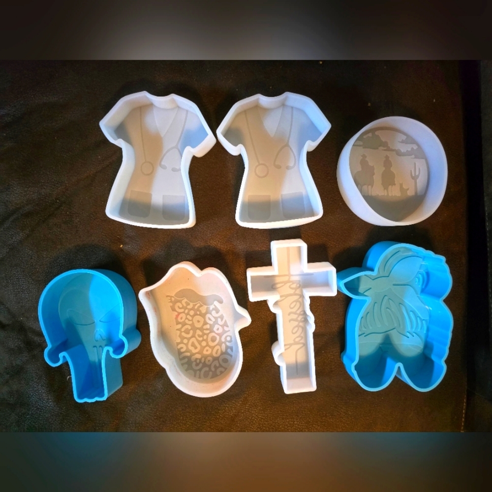 7 Silicone Molds for making car freshners art & crafts